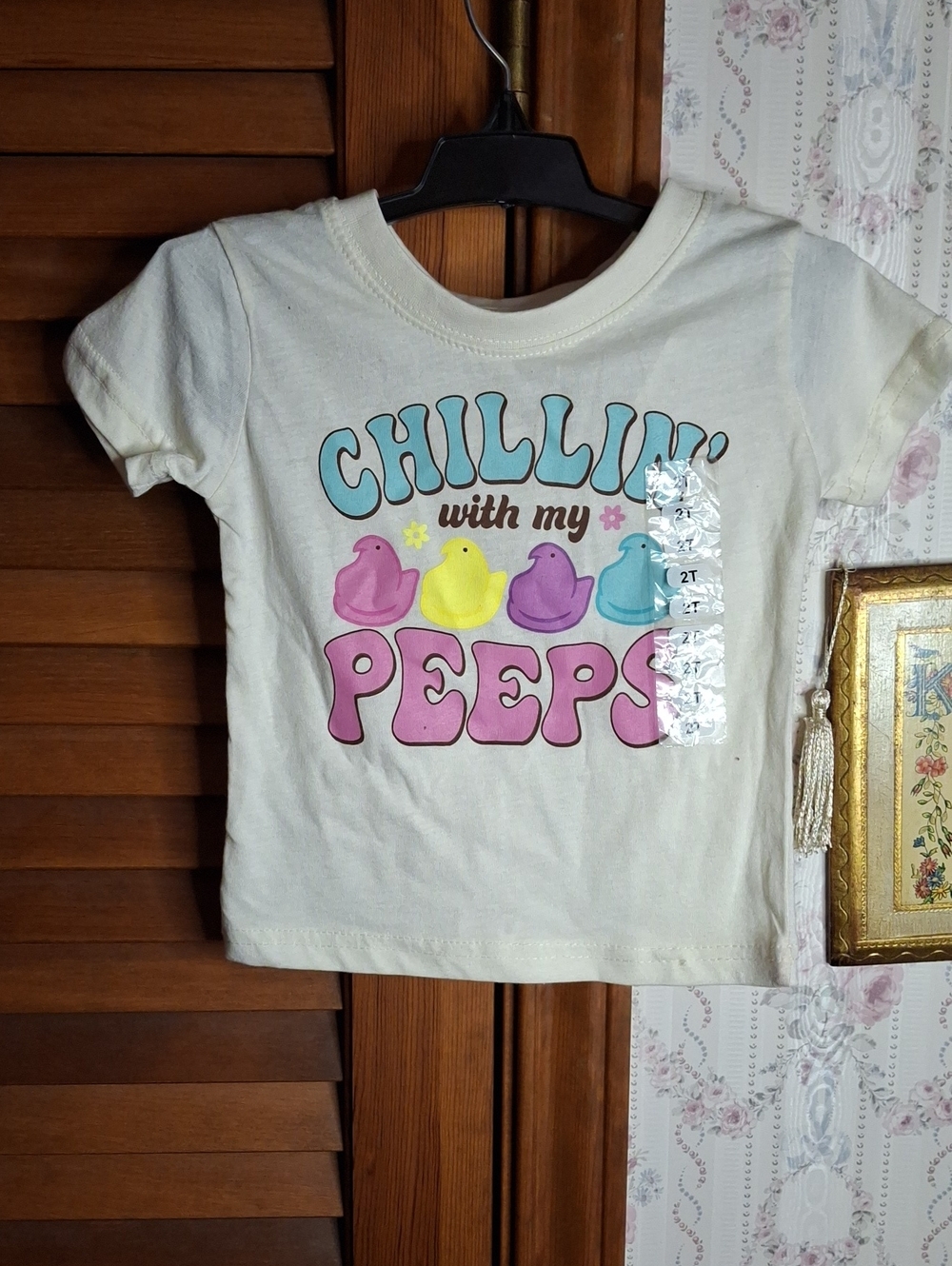 Kids Cream "Chillin' with my Peeps" Graphic Tee 2T NWT